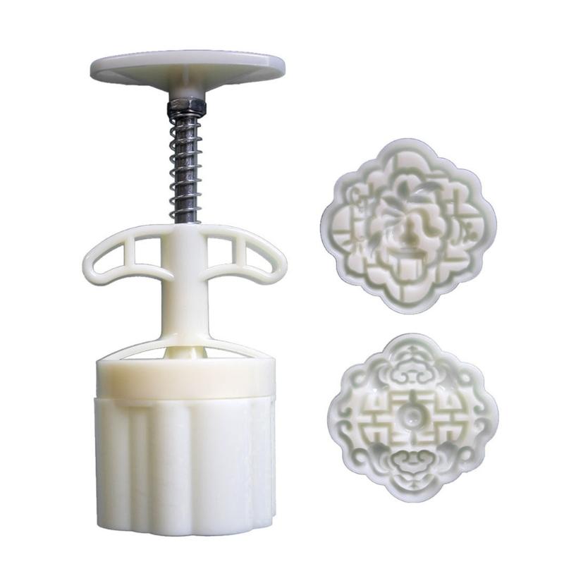 

Traditional Pattern Moon Cake Mold Pastry Tool Hand Press Cookie Dessert Cutter Bakings Tool for MidAutumn Festival 1