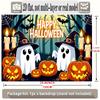 Party Backdrop Halloween Flat Banners Spooky Ghosts Pumpkins Celebrations Wedding Enthusiasts Photo Booth Decor Front Door Decor