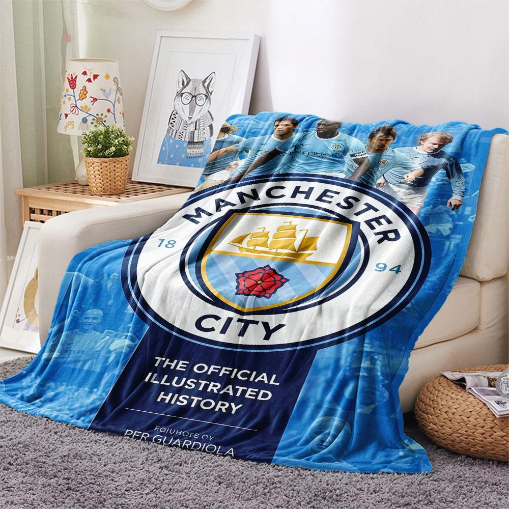 Couverture MCFC Chaleureuse, Haute qualité Confortable pour Toutes les Saisons, Décoration d'Intérieur, Chaleur et Confort