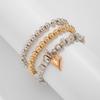 3Pcs/Set Irregular CCB Stone Chain Bracelets Jewelry Party Accessories Geometric Heart-Shaped Pendant Bracelet 2025 New