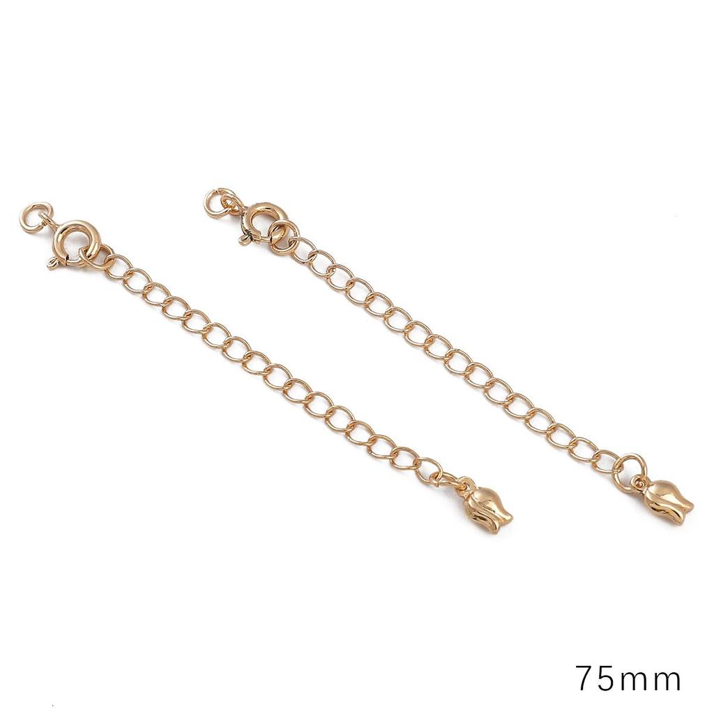 Copper Clad Iron Round Buckle Tail Chain For DIY Jewelry Making Craft Accessories