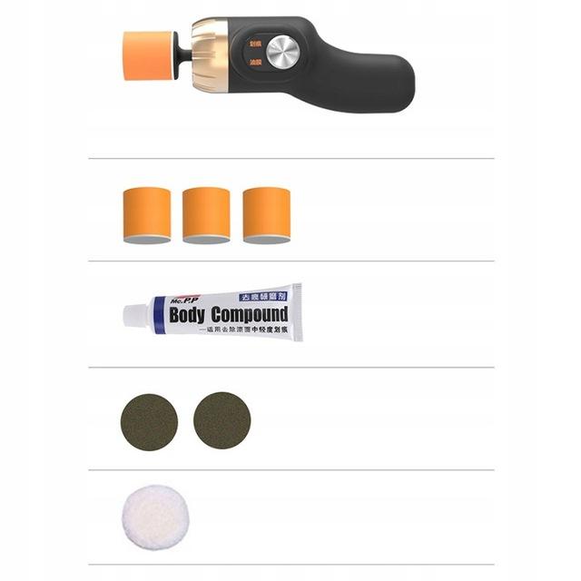 Mini Autopolierer Kratzerreparatur Manuelle Poliermaschine mit 100 ml Wachs für Autolackpflege Reinigungs-Wachs-Werkzeug
