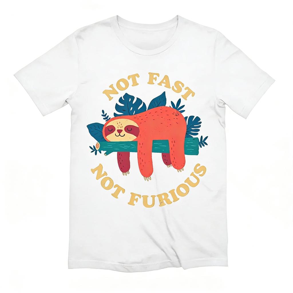 ZX The Trend Is Not Fast Not Crazy Sloth Printed Tshirt for Men and Women Casual Loose Highquality Mens Tshirt