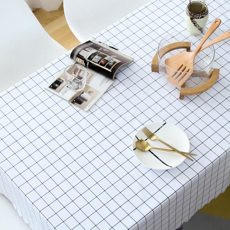 Pastoral Anti-Scalding Leave-In Tablecloth Solid Color Rectangular Household Hotel Dining Table Cloth Coffee Table Cover Cloth