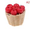1:12 Mini Simulation Artificial Fruits Vegetables Doll House Furniture Decor Bamboo Basket Miniature Accessory For Children Kids
