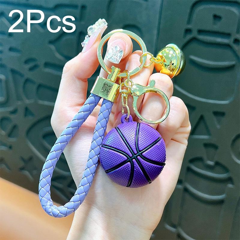 1/2 Buc Suport Breloc Creativ Colorat Accesorii Chei Breloc Baschet 9 Culori Lanț Chei Auto Minge Plastic Pandantiv Geantă