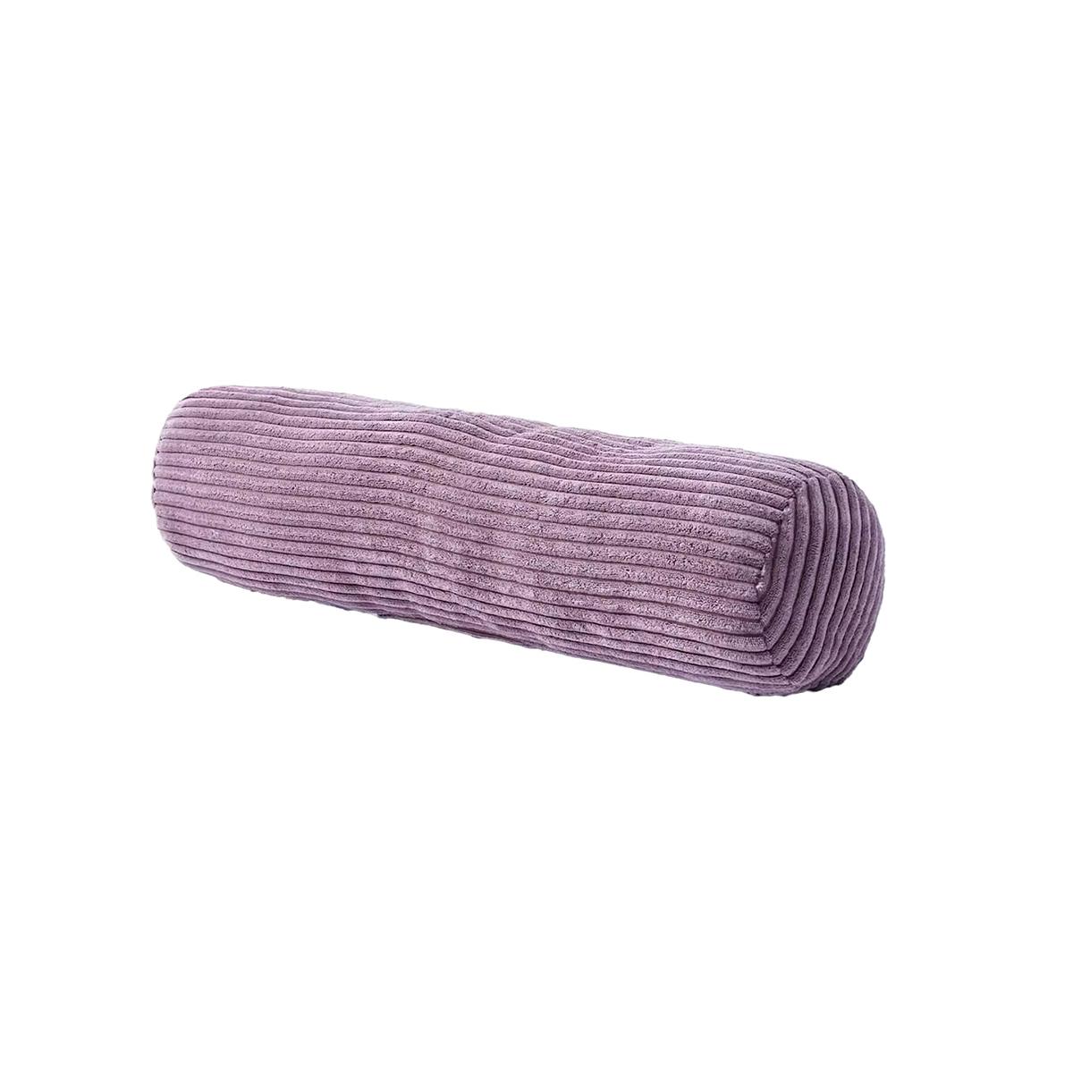 

3D Stripe modern cylindrical support pillow corduroy Pillow, Machine Washable Polyester Fiber Filling, Suitable for Indoor S фіолетовий