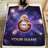 Custom Name Galatasaray2 Flannel Blanket, High Quality Comfortable for All Seasons, Home Decor, Warmth and Comfort
