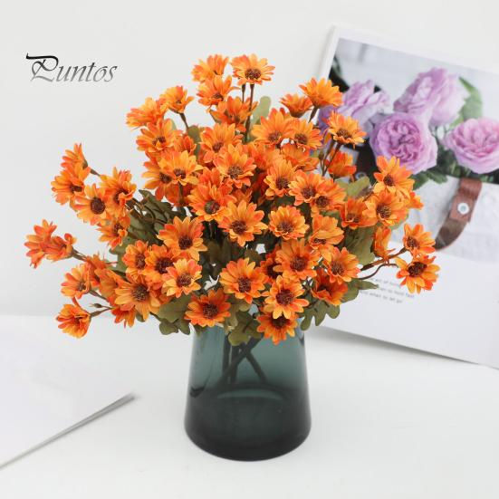 Faux Floral Arrangements for Gifts Artificial Daisy Flowers, Realistic Plastic Arrangements, Reusable Flower Bouquet, Fake Plants Living Room