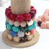 Colorful Acrylic Chunky Irregular Square Beaded Bracelet for Women Trendy Imitation Stone Resin Bracelets Fashion Jewelry Gifts