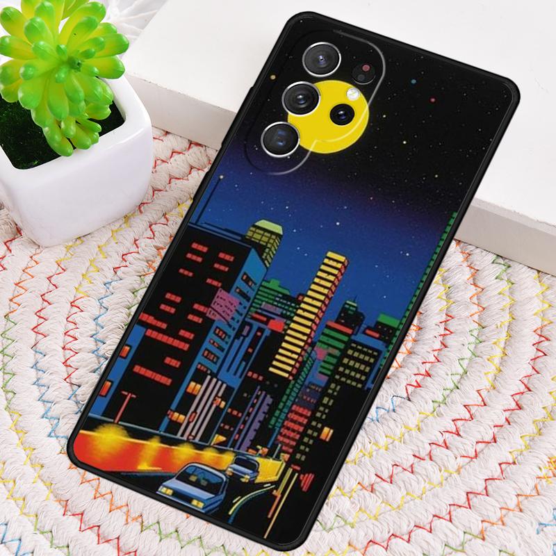 City Pop Art At Night Phone Case for Samsung Galaxy note 10 pro S26 Ultra S23 S24 FE S25 S21 S22 PLUS shockproof Cove