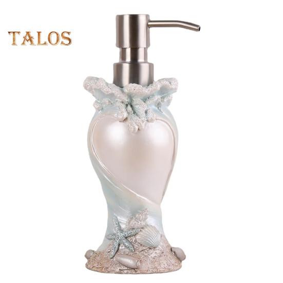 

Диспенсер для мыла с морской тематикой, герметичный дизайн, декор в виде ракушки морской звезды, насос для дезинфицирующего средства для рук, аксессуар для ванной в прибрежном стиле белый