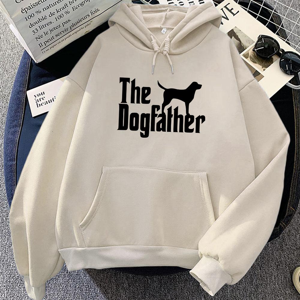 Graphic Clothes The Dogfather Cartoon Printing Sweatshirts Roupas Femininas Moletom Winter Fleece Long Sleeve Pullovers Women