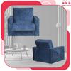 Alicja Reclining Armchair for Sleeping with a Container Family Meble Jeans Blue