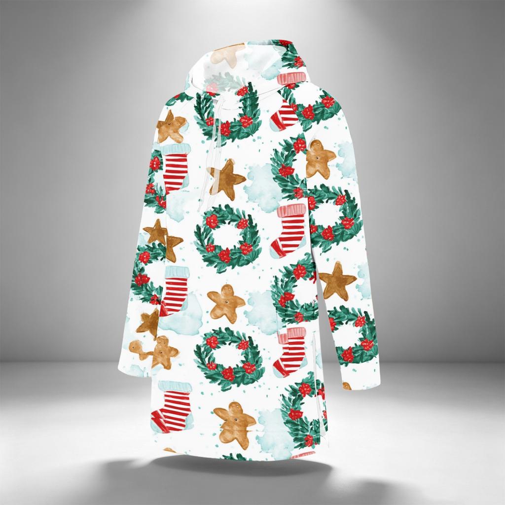 Women's Casual Long Sleeve Christmas Print Hoodie for Winter Holiday