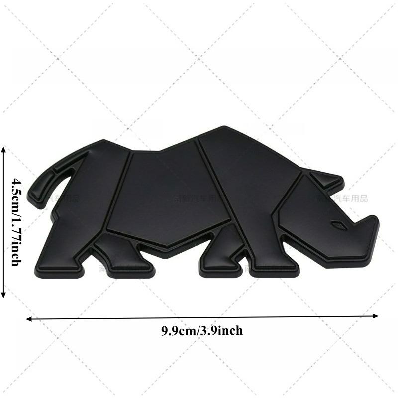 

High-quality Car Modification Metal 3D Stereoscopic Car Stickers Jimny Rhino Body Decoration Scratches Cover Car Parts чёрный