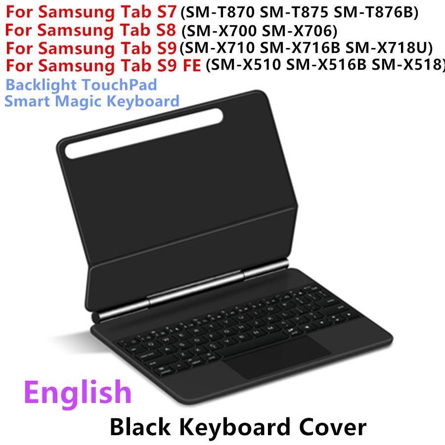Magic Keyboard for Samsung Galaxy Tab S9 FE S10 FE S10 Lite 10.9" S9 S8 S7 11 Inch Smart Magnetic Case Backlight TouchPad Keypad
