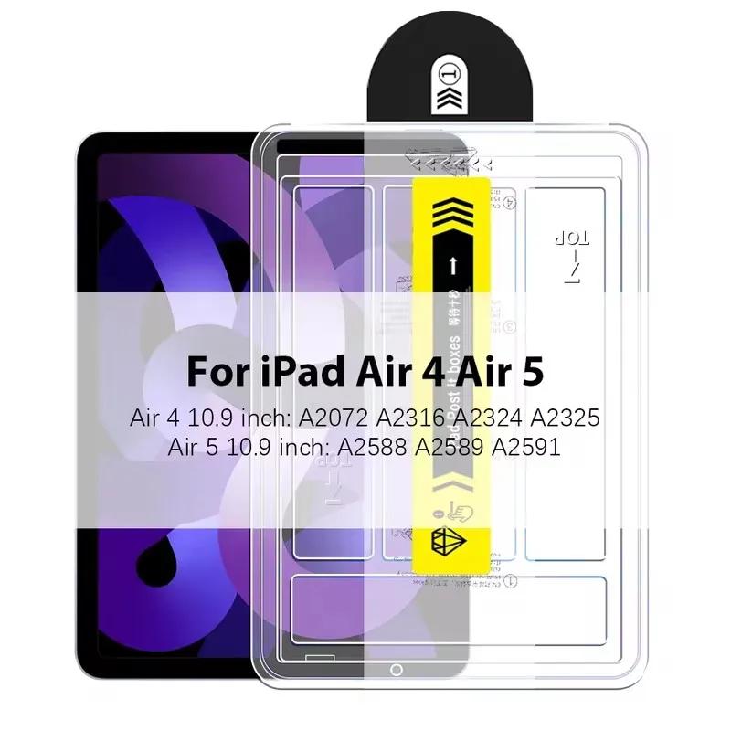 Tempered Glass For iPad Air 13 11 5 4 Pro 13 11  A16 11th 2025 12.9 10th 9th Mini 7 6 HD Screen Protector Film Easy Install Tool