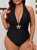 2026 Sexy Deep V-Neck Backless Bikini Mesh One-Piece Dress Swimsuit for Women