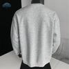 Dingfengbaoluo American Style Crewneck Sweatshirt Men Autumn Patchwork Deconstructed Solid Color Loose Casual Long Sleeve