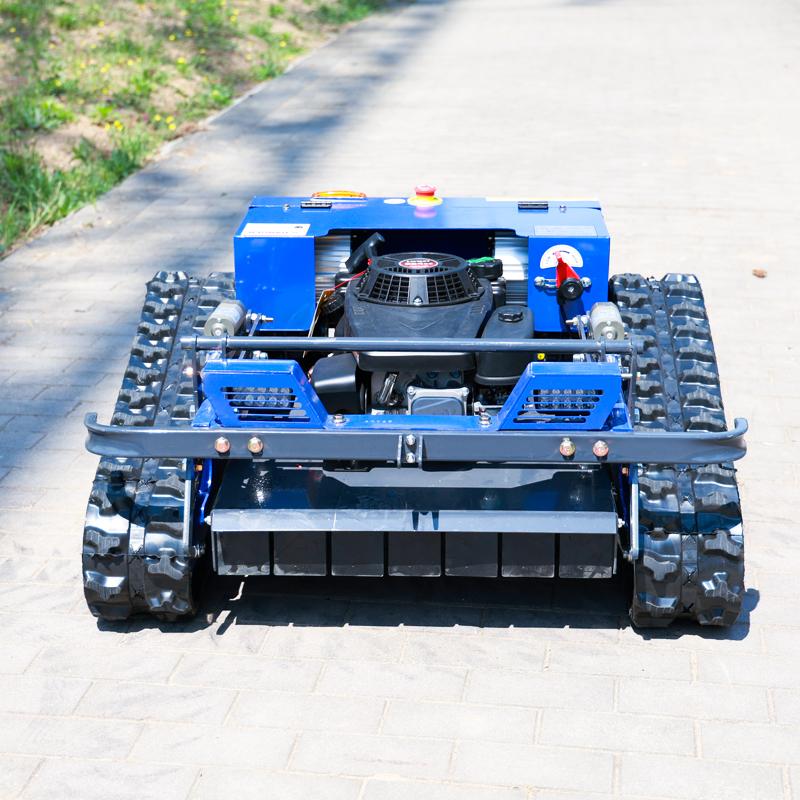 CE EPA Certified Rubber Track RC Lawn Mower Vineyard Hillside Low Ground Clearance Grass Cutter