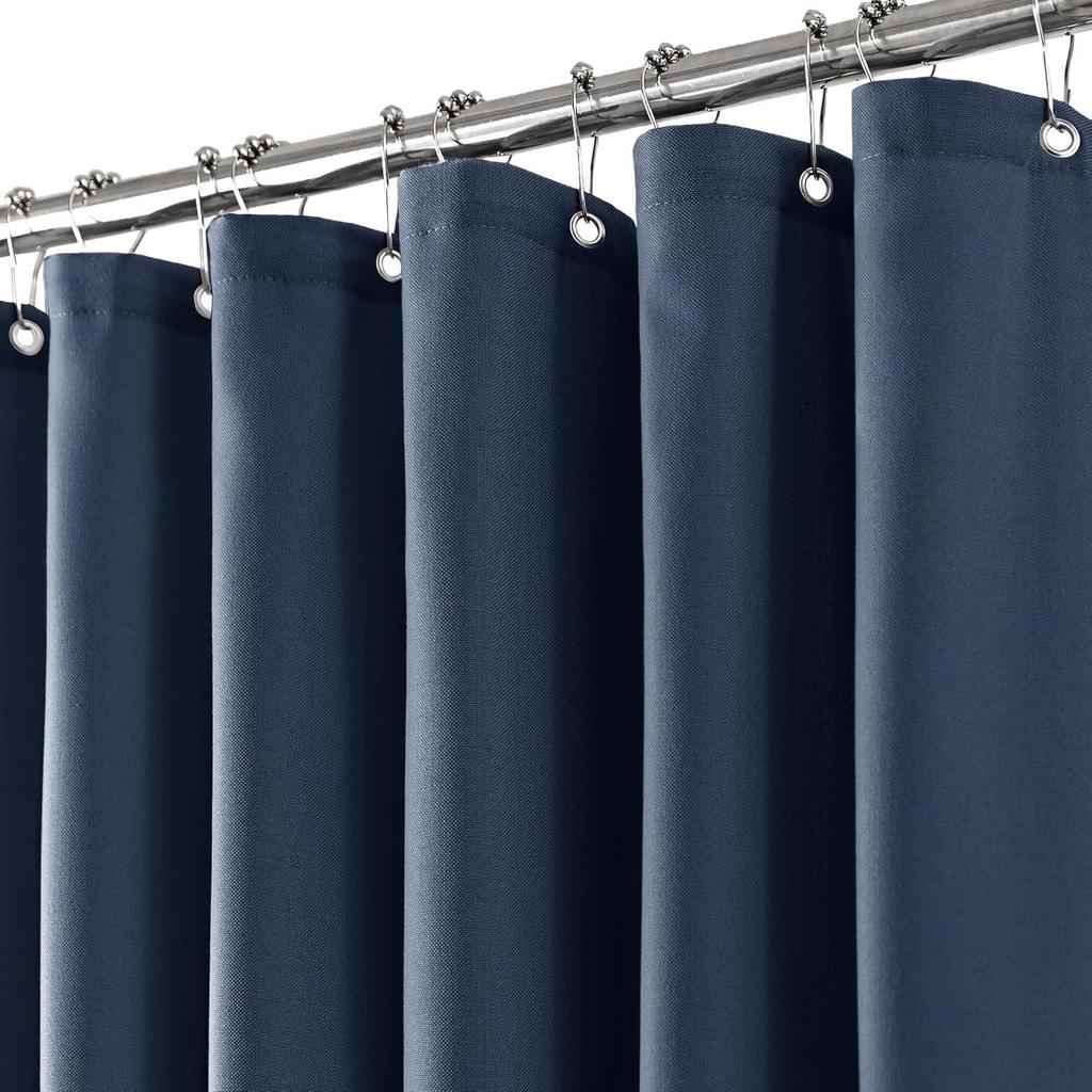 Solid Color Waterproof Polyester Shower Curtain - Opaque Bathroom Divider