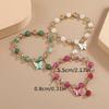 3pcs Boho Glass Bead Bracelet Set, Butterfly Pendant Vintage Elegant Wristband - Ideal Birthday Gift for Women, Charm Bracelets