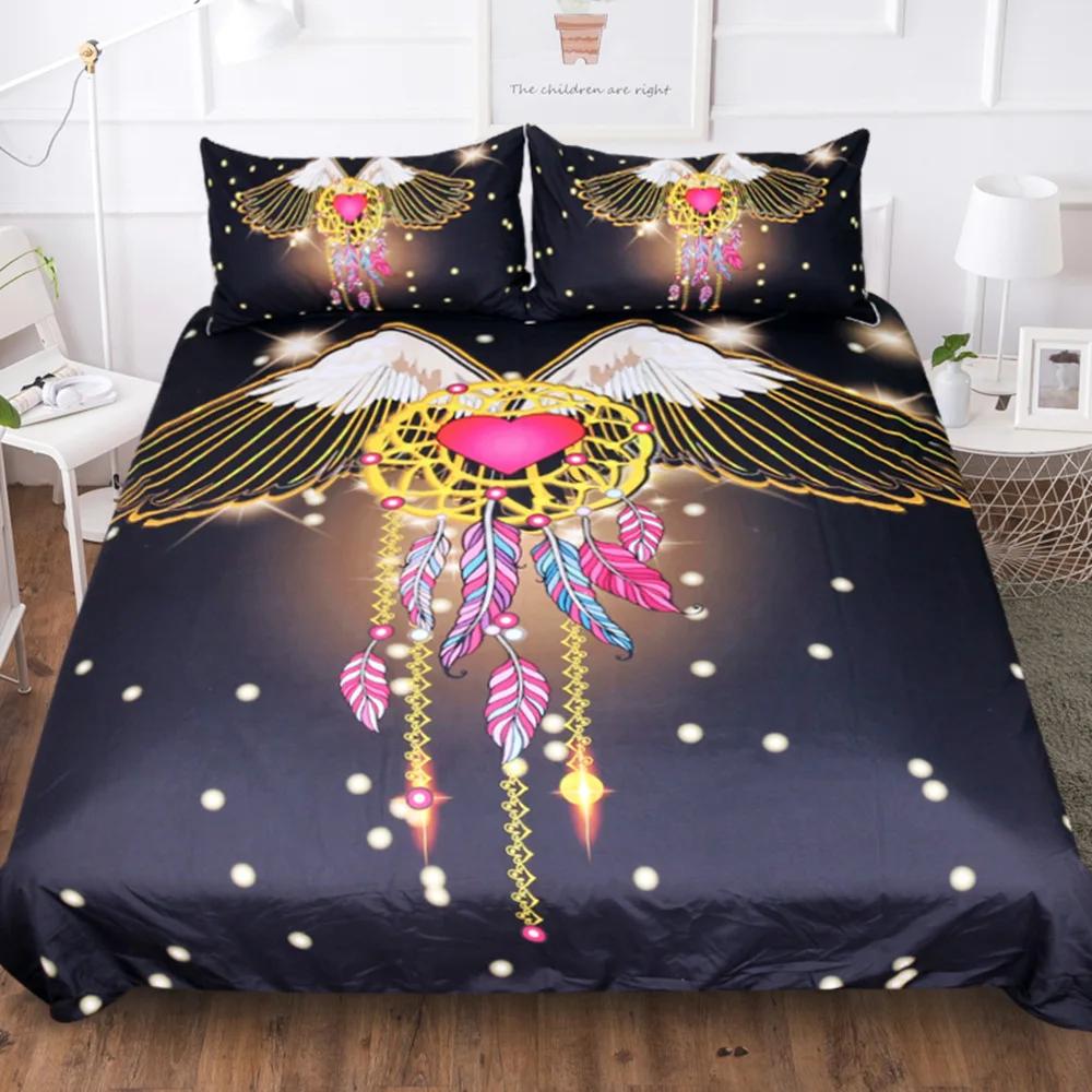 

Bed Linens Printed Southeast Asia Black Soft Duvet Cover Sets 3 Pcs Eagle Dreamcatcher Beding Set Bohemian Mplusala Bed Linen Set King B9Y 100*200cm Single