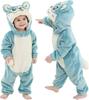 Winter Halloween Dinosaur Kigurumi Cosplay Clothes Hooded Animal Cow Monkey Unicorn Onesies Baby Thick Romper Newborn Jumpsuit