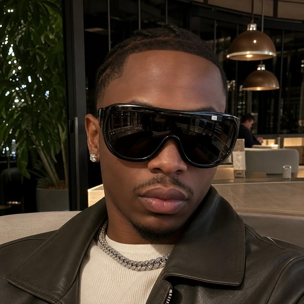 New YK large-frame sports protective sunglasses, personalized trend sunscreen sunglasses are unisex