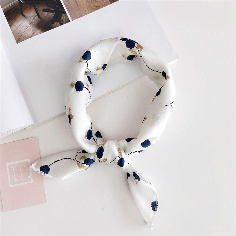 Luxury Square Scarf For Women Silk Feeling Shawl Satin Hijab Fashion Wraps Hair Bands Ribbon Headband Bag Accessories Headscarf