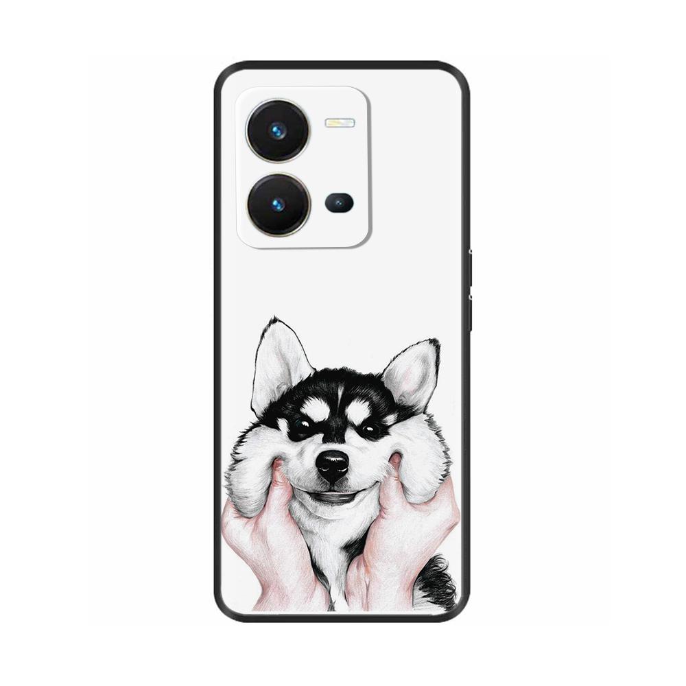 Cute Silicon Phone Case For Vivo X80 Lite 5G Case 2022 Black Silicone Soft TPU Back Cover for vivo X80 Lite X80Lite Bumper Capas