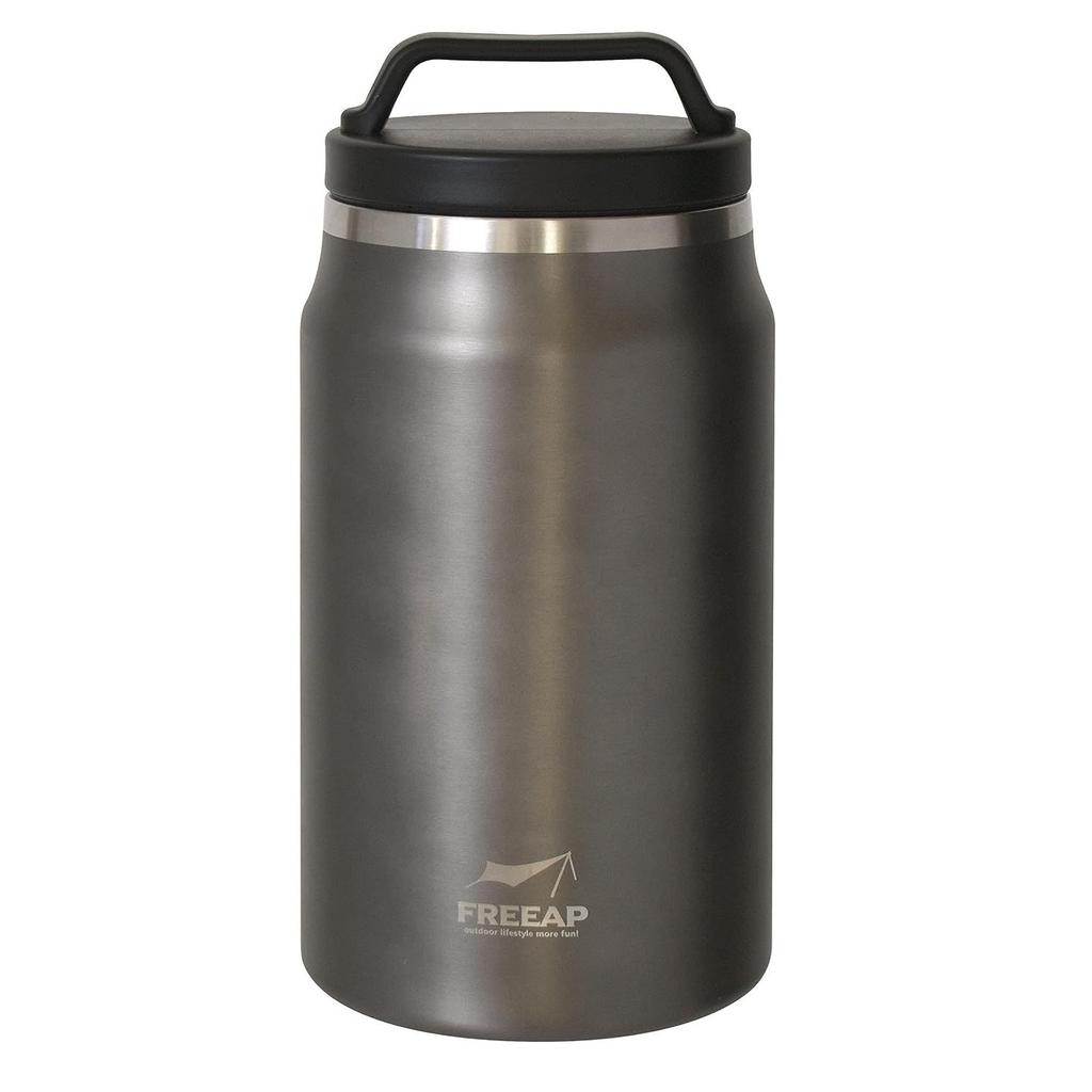 FREEAP Ice Bucket Tank Container Metallic Gray Stainless Steel Camp Park Lane Jug (Metallic 1.8L)