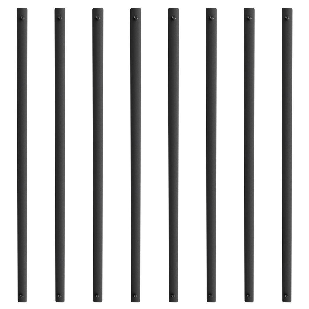 VEVOR Staircase Metal Balusters, 29.5'' x 1'' Flat Aluminum Alloy Decorative Banister Spindles, 51 Pack Deck Baluster with Screws