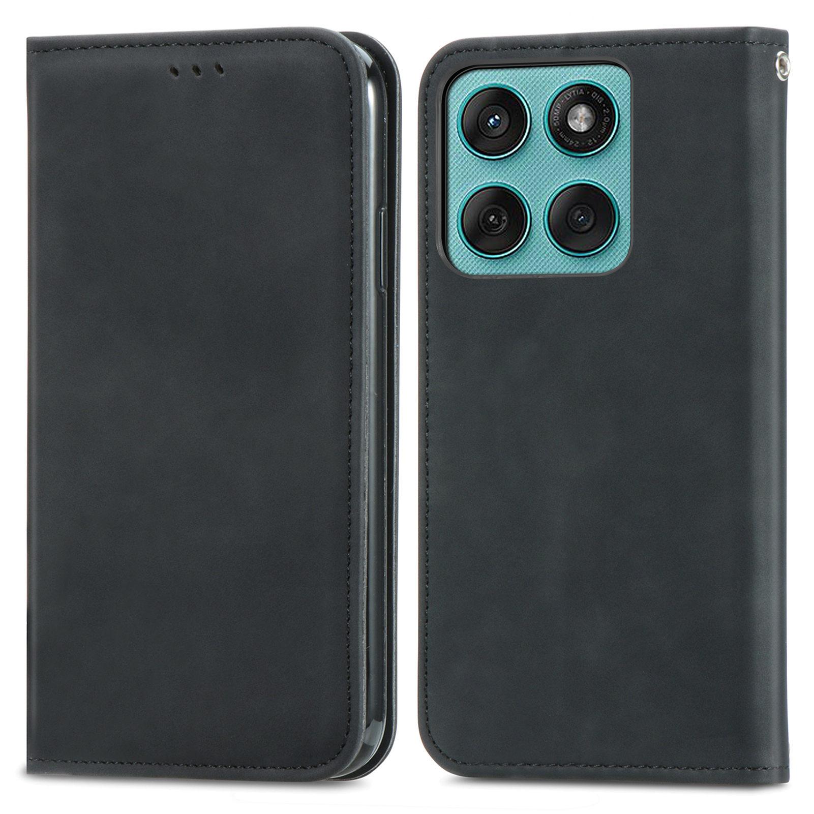 

Card Solt Wallet Leather Business Case For MOTOROLA G04 G24 G14 G35 G55 G54 G84 G34 G24 Power G85 Edge 50 NEO Bag Pocket Cover Motorola Moto G04 чёрный