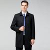 Men's Korean Style Woolen Mid-Length Coat - Autumn/Winter Cashmere Jacket