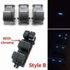 LHD LED Ice Blue Backlight Power Window Lifter Control Button Switch For Toyota RAV4 Corolla C-HR Yaris Karis Cross Levin Avalon