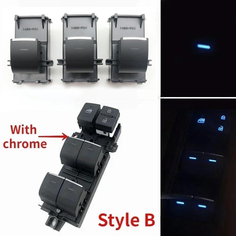 LHD LED Ice Blue Backlight Power Window Lifter Control Button Switch For Toyota RAV4 Corolla C-HR Yaris Karis Cross Levin Avalon