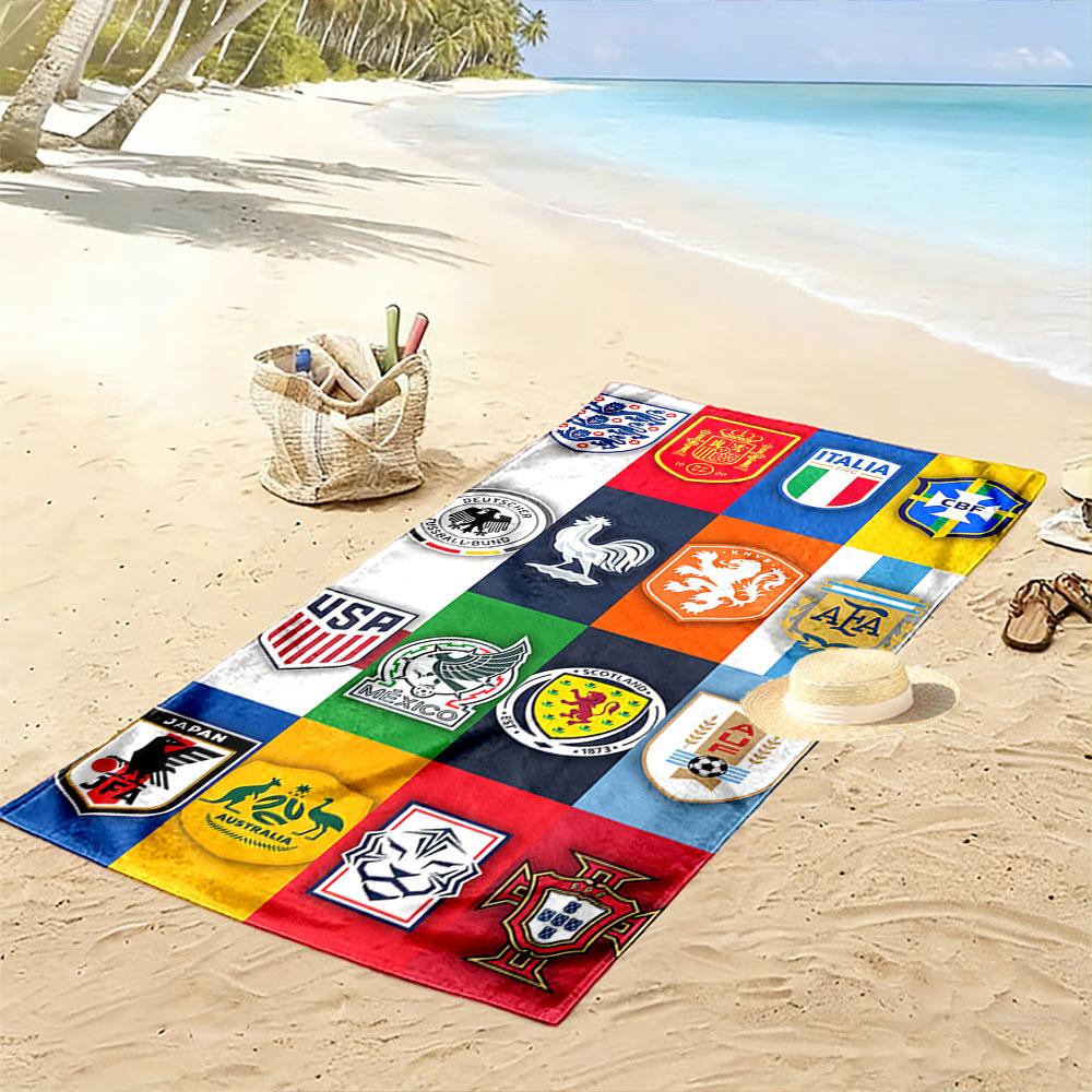 National Football Team Logos Beach Towel Quick-drying for Travel Outdoor Sports Jogging Beach and Swimming