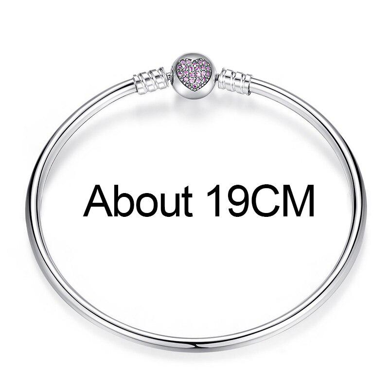 Bamoer Autentický 100% stříbrný hadí řetízkový náramek a náramek Pave Star Cubic Zirconia
