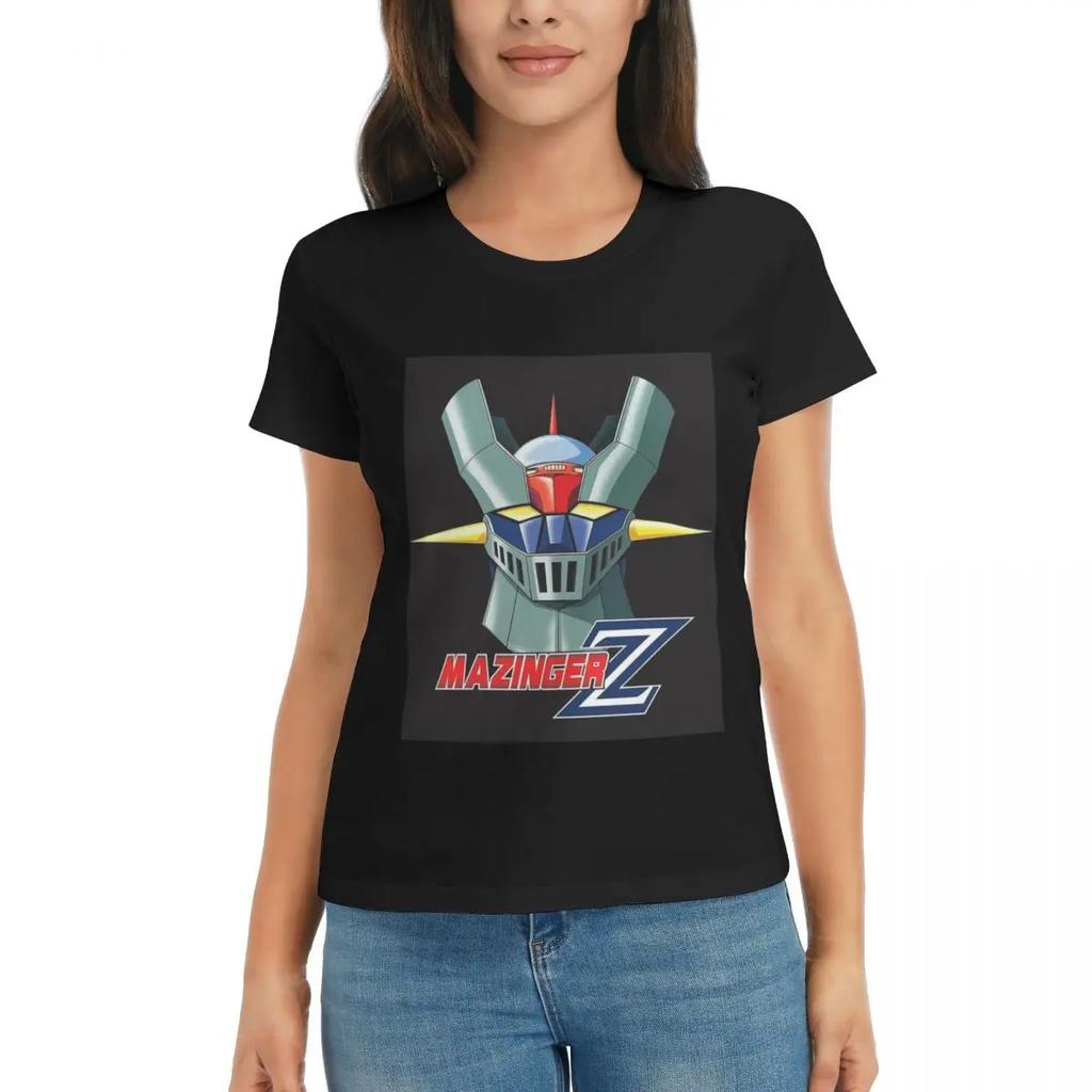 Women TShirt Mazinger Z Goldorak Actarus Grendizer Mask Summer Short Sleeve Tees Crew Neck T Shirts Clothes Tops Streetwear