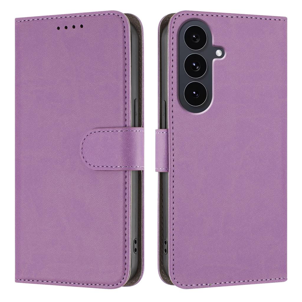 Dla Samsunga Galaxy S25 FE Skórzane etui Jednokolorowe etui na telefon z portfelem