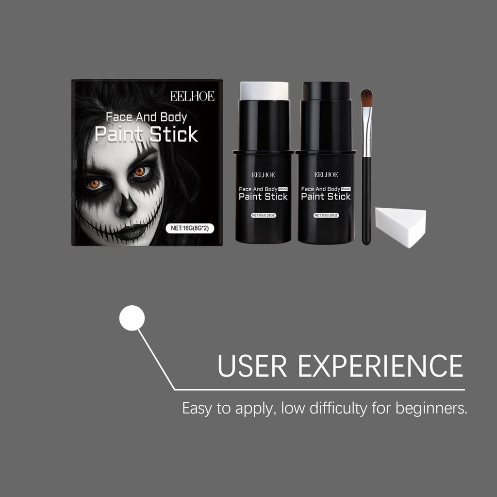 EELHOE Face Paint Stick Set for Halloween and Festivals
