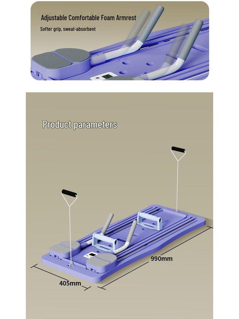 Foldable Multifunctional Fitness Board for Home Workouts: Abs, V-Cut, Push-Ups, Pilates