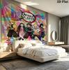 Arazzo da Parete Demon Slayer Appeso Estetico alla Parete Coperta in Tessuto Stampato Arazzi Decorativi per Camera da Letto Soggiorno Decorazione per la Casa