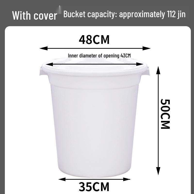 Large Food-Grade Plastic Water Storage Bucket - Extra Capacity & Thickened Design