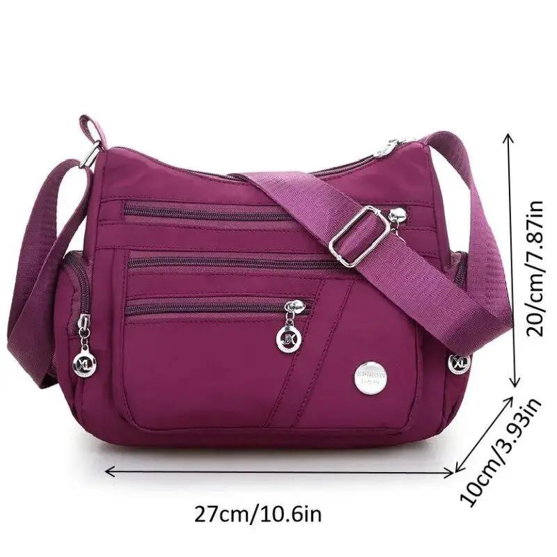 Women Crossbody Bag Waterproof Tote Casual Nylon Purse Handbag RFID Lightweight Messenger Bag