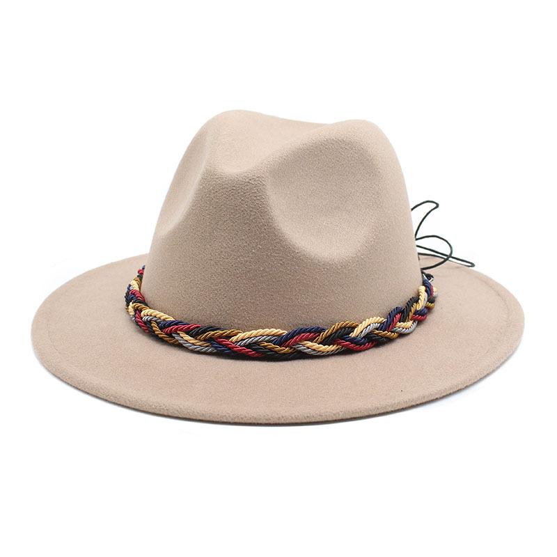 Women'S Simple Wool Top Hat Black Trend Versatile Men'S Jazz Hat Felt Hat