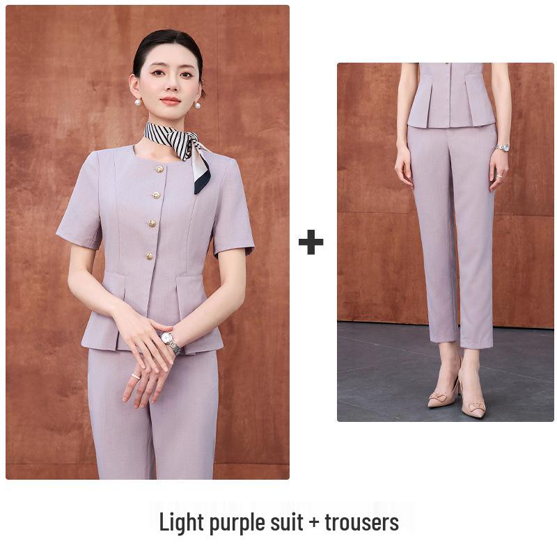 Women's Chic Summer Short-Sleeve Business Two-Piece Set