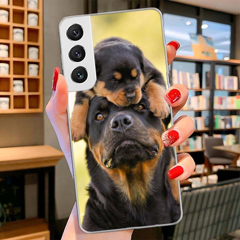 Rottweiler Dog Cover Phone Case For Samsung Galaxy S26 S25 Edge S24 Ultra S23 S22 Plus S21 S20 FE Soft Fundas Shell Galaxy S25 S